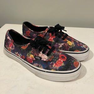 Vans Floral Galaxy Sneakers - Black and Multicolor